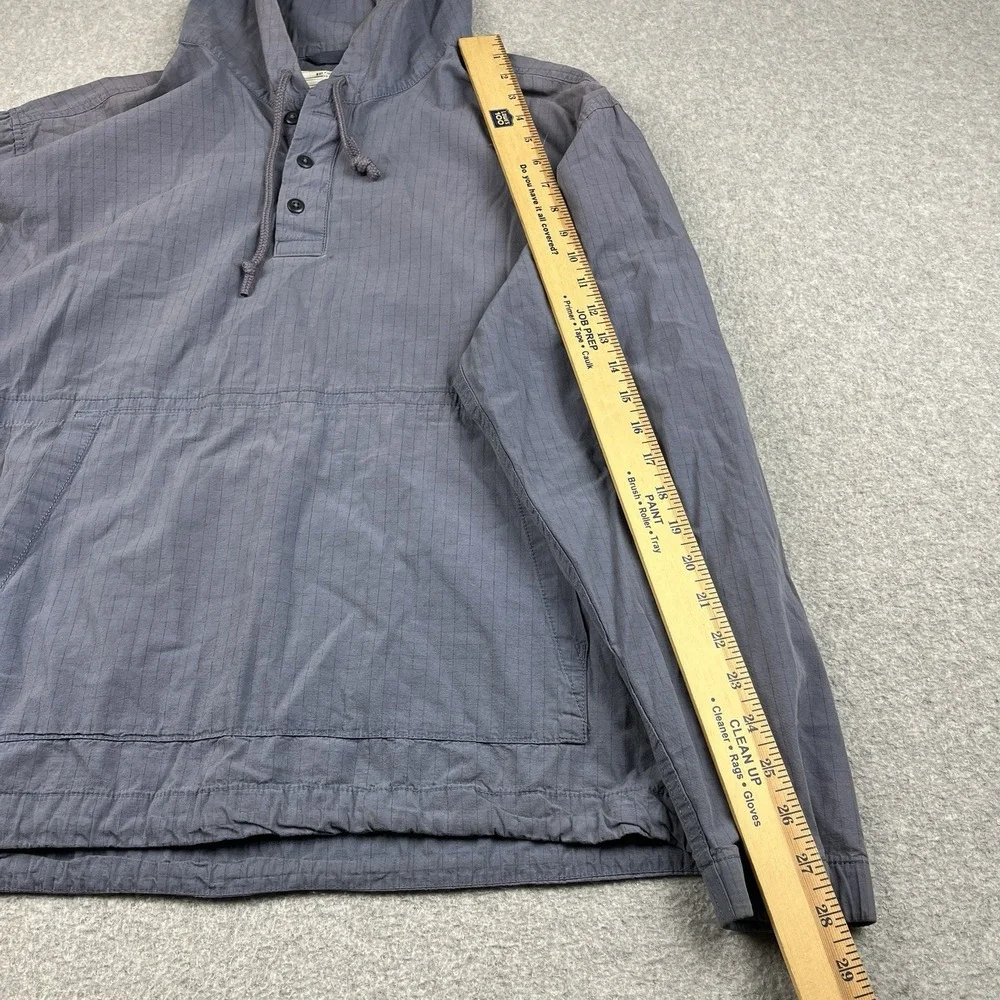 REI Rain Jacket Mens Medium Blue 1/4 Button Pullover Outdoors Lightweight